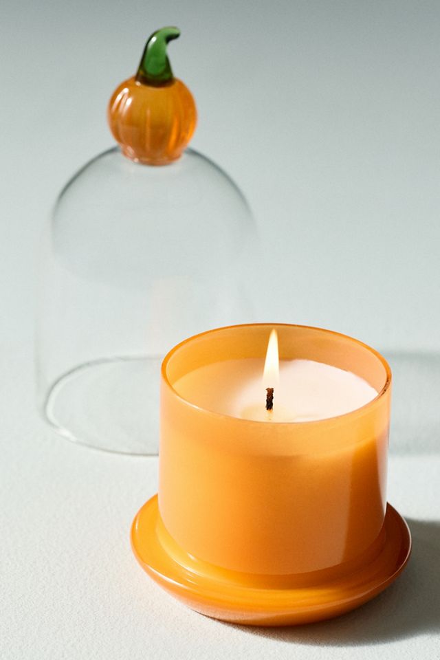 Fall Icon Cloche Pumpkin Sweet Vanilla Glass Candle #2