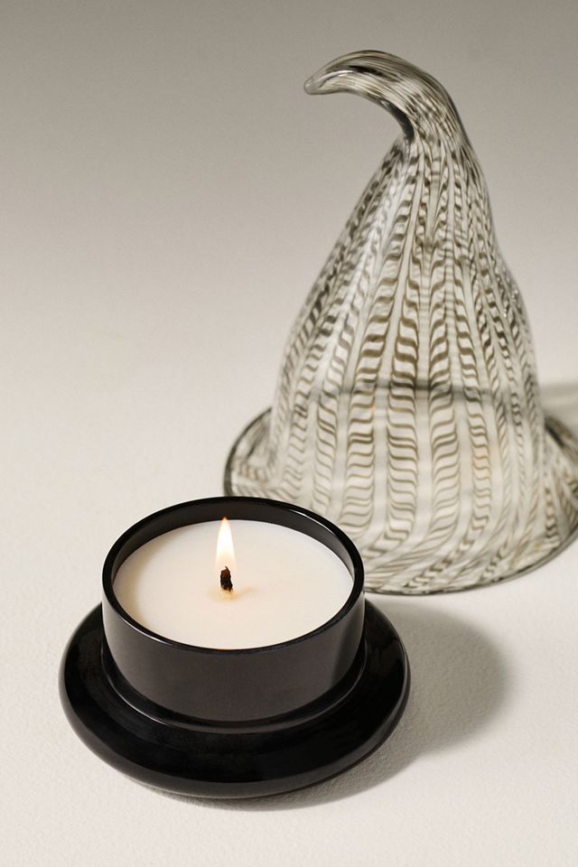 【レア限定品】 peak ASTERISK CANDLE GLASS L Witches Hat Amber Pumpkin & Spice Figural Glass Candle | Anthropologie