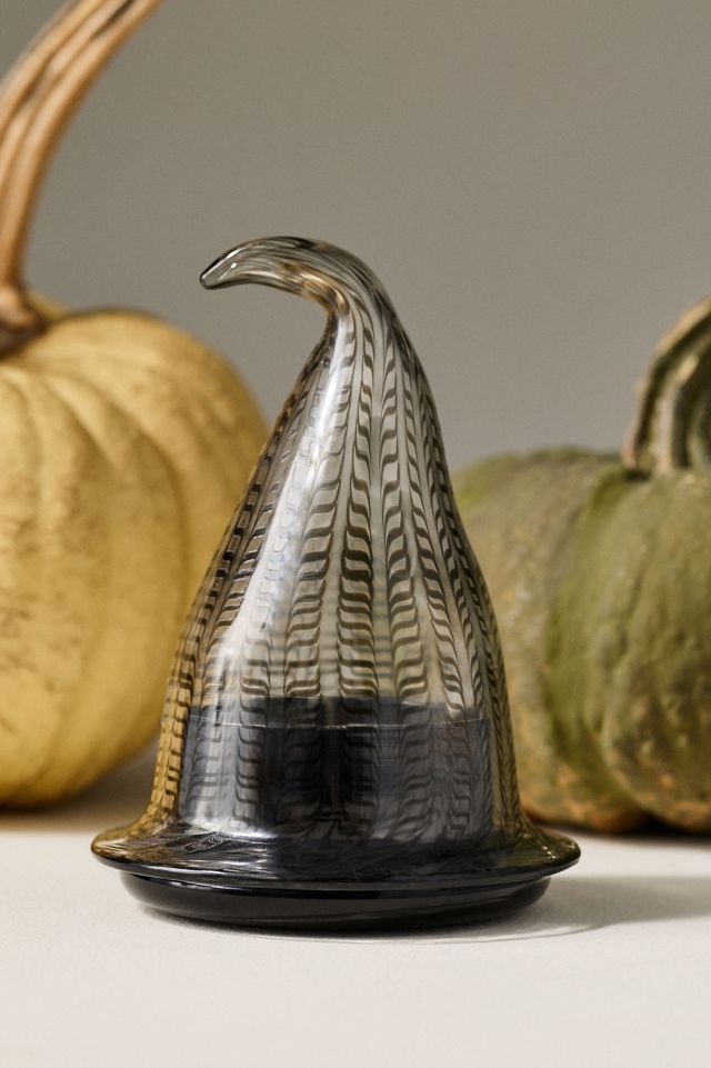 Witches Hat Amber Pumpkin & Spice Figural Glass Candle | AnthroHome