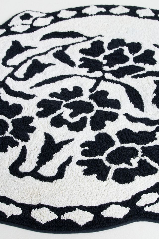Cotton Tufted Floral Shaped Bath Mat #1