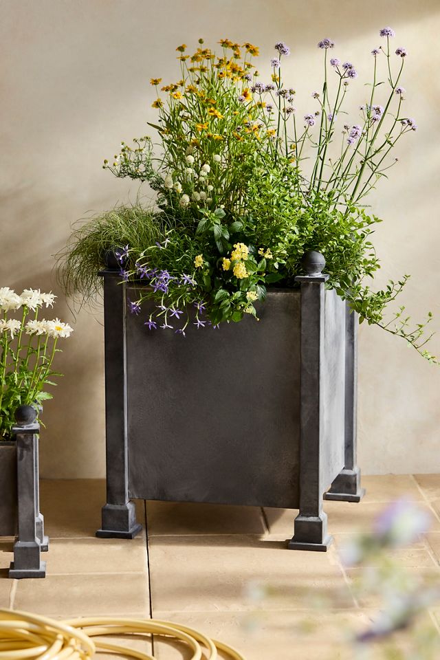 Versailles Galvanized Square Planter #2