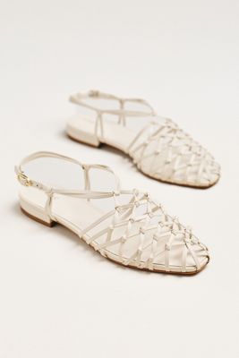 Maeve Woven Strappy Flat Sandals