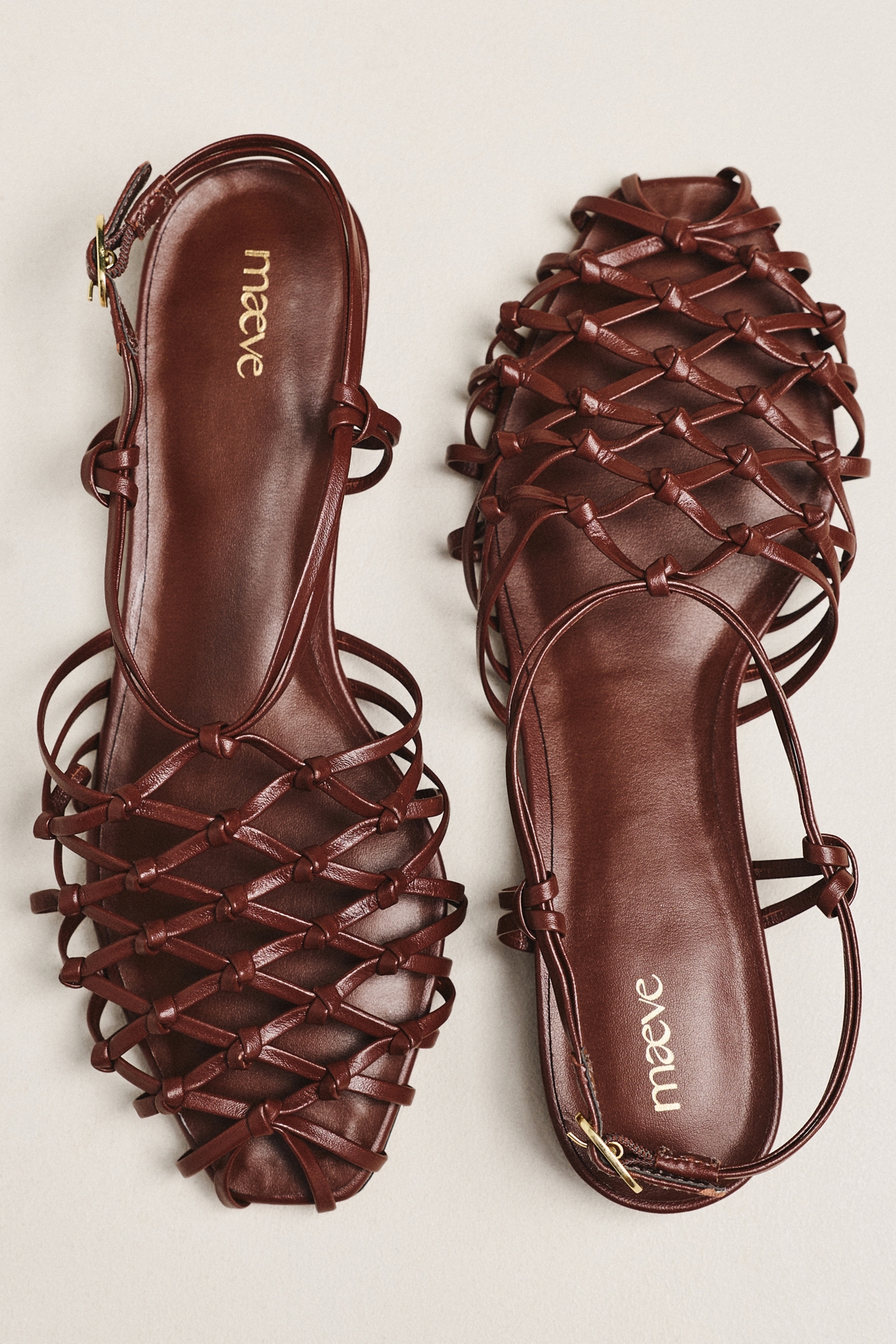 Maeve Woven Strappy Flat Sandals