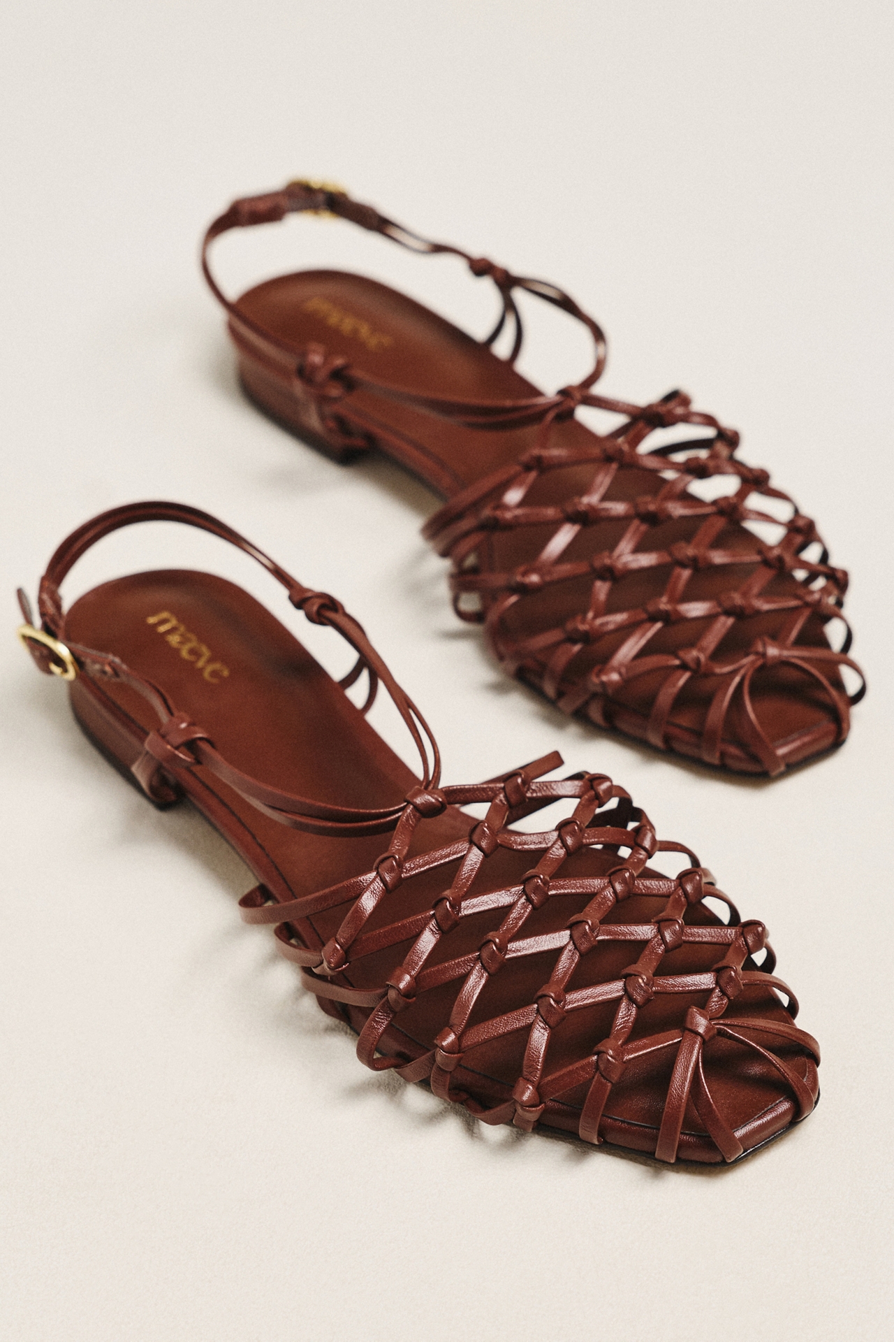 Maeve Woven Strappy Flat Sandals