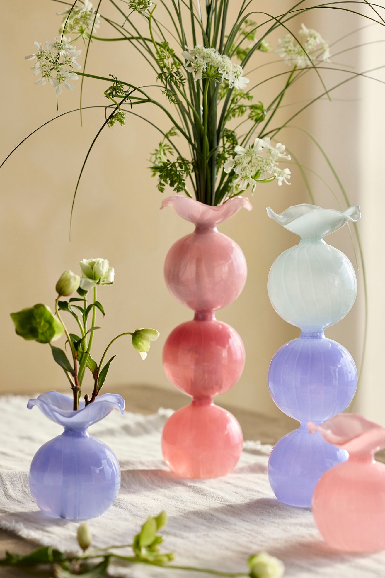 Ombre Baubles Glass Bud Vase - Pink, Standard, L