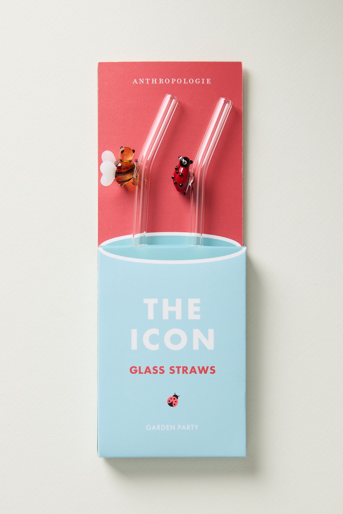 Icon Straws, Set of 2 - Bee & Ladybug, One Size