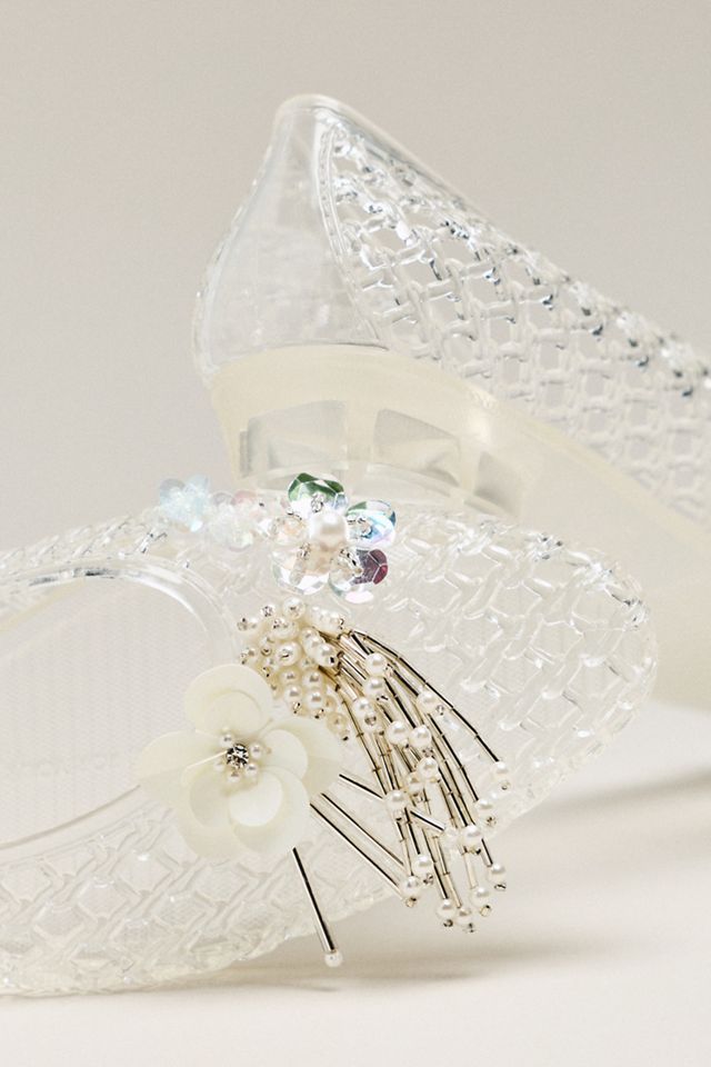 Heavenly Jelly Camelia Embellished Flats #2