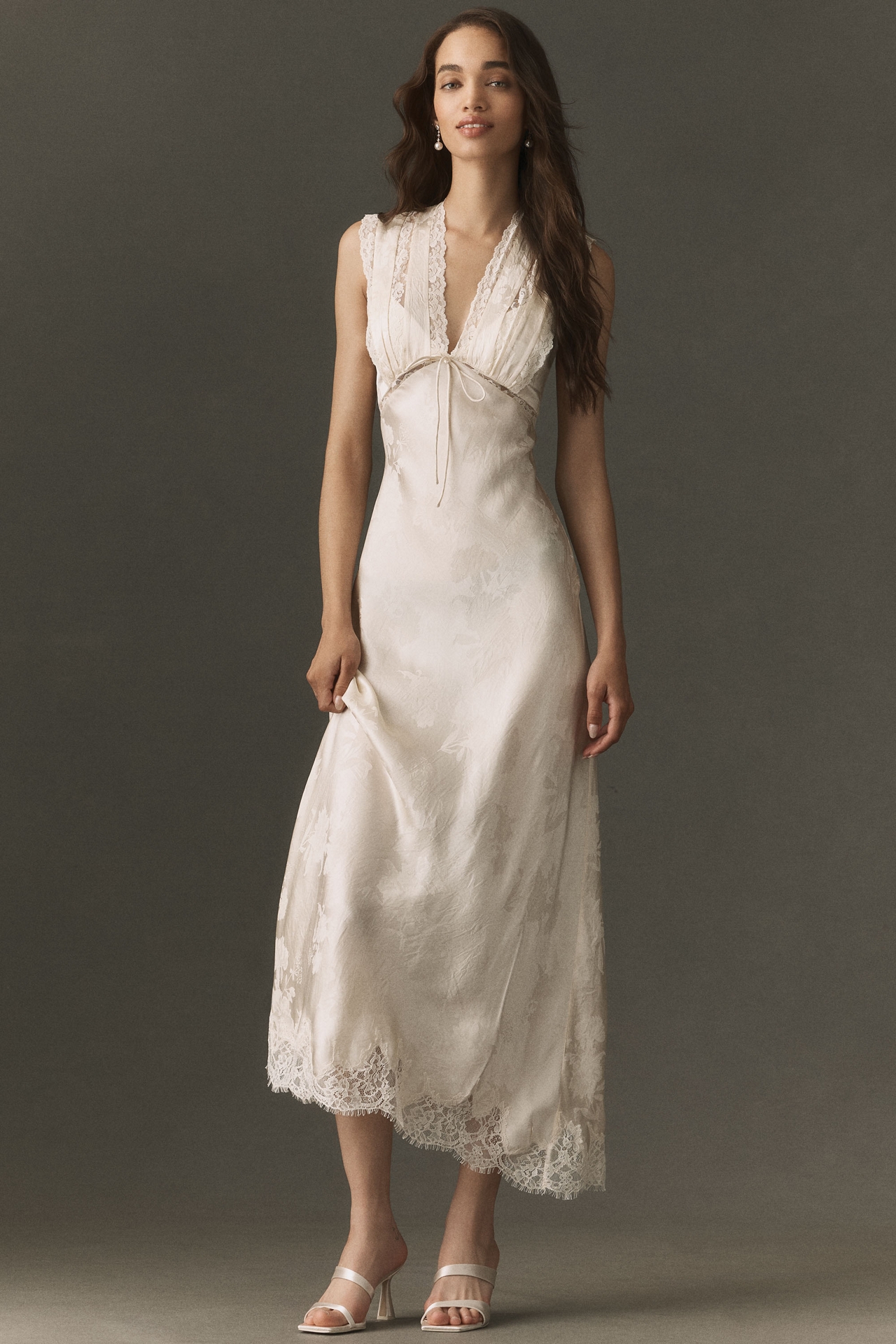 For Love & Lemons Adrift Satin Maxi Dress