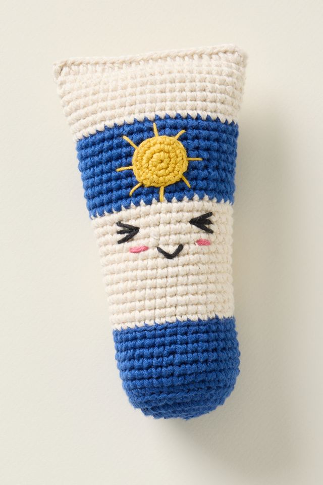 WARE of the Dog Cotton Crochet Squeaky Dog Toy #1