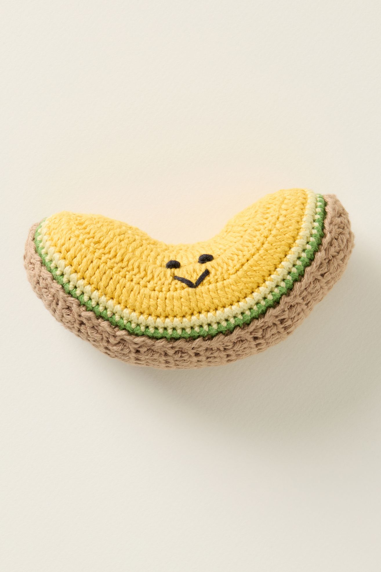 WARE of the Dog Cotton Crochet Squeaky Dog Toy - Melon, One Size