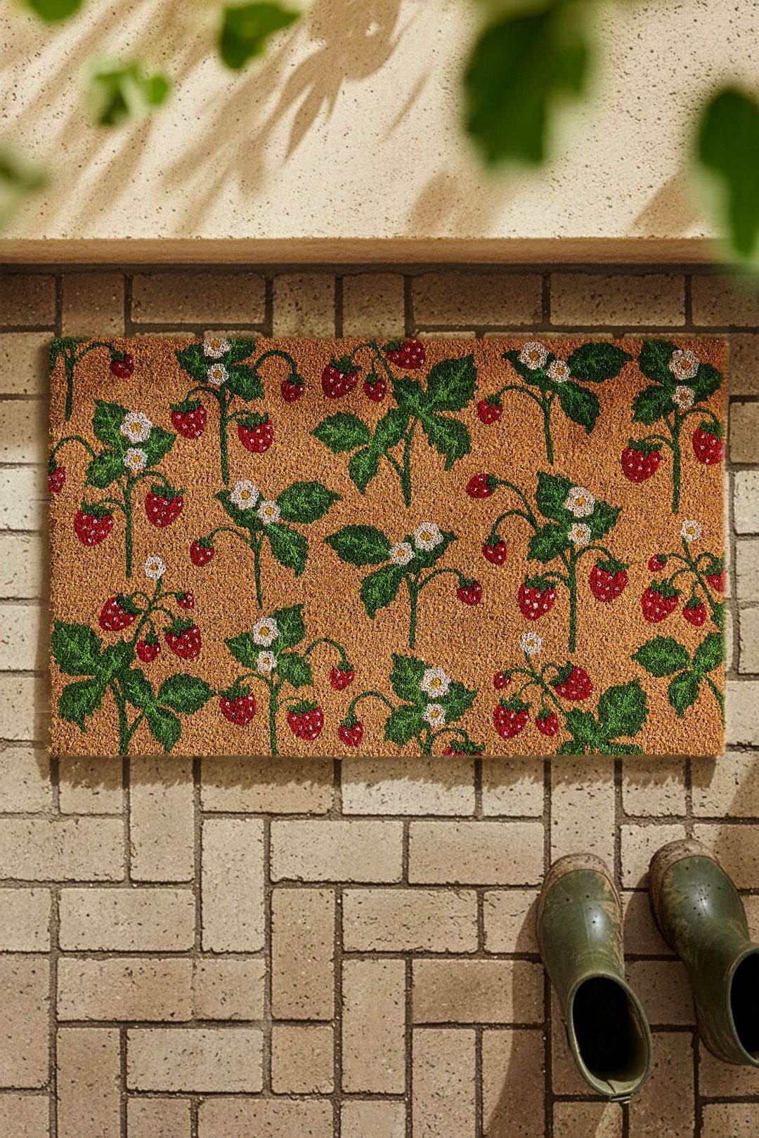 Strawberry Patch Coir Doormat