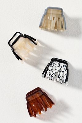Mini Hair Claw Clips, Set of 4