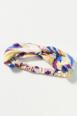 New?Anthropologie-Colorful Twisted Stone Headband Two-Tone Pleated Twist Headband | Anthropologie main image 3