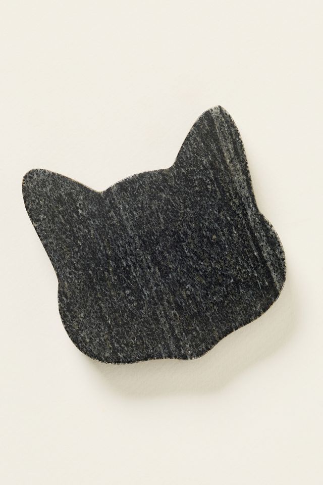 Black Cat Marble Coaster #1