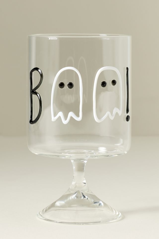 Word Play Halloween Wine Glass #2