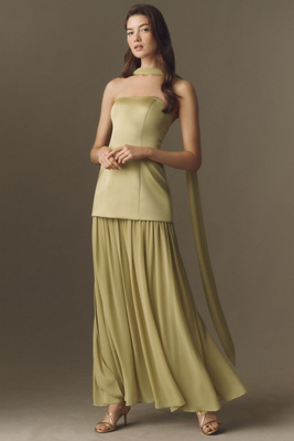 princess polly baby blue dress Lace & Beads Plus Bridesmaid Madison midi dress in soft olive green