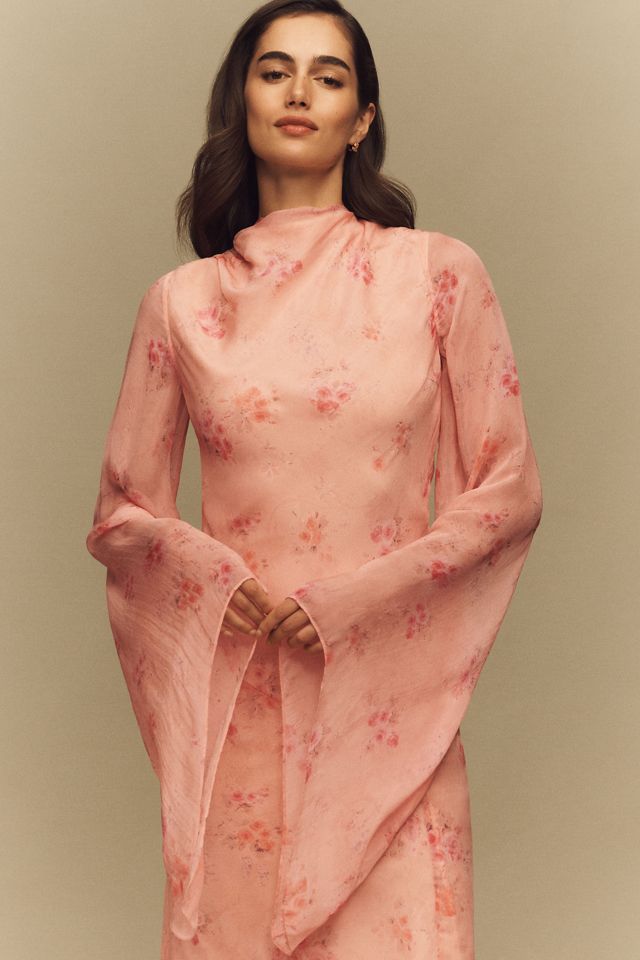 BHLDN Sheer Sleeve Gown | Anthropologie