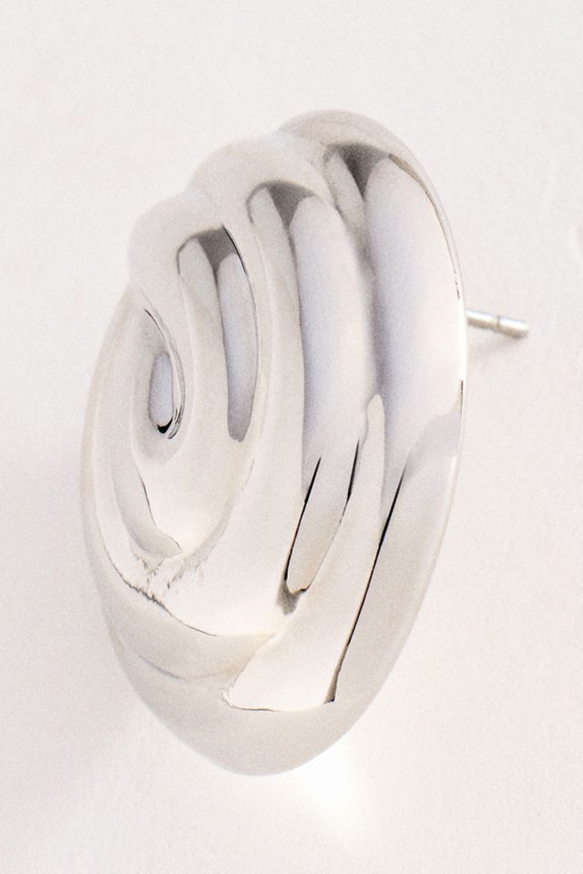 Chunky Swirl Post Earrings #1