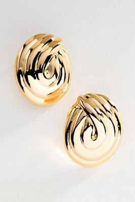 Sculptural Swirl Stud Earrings