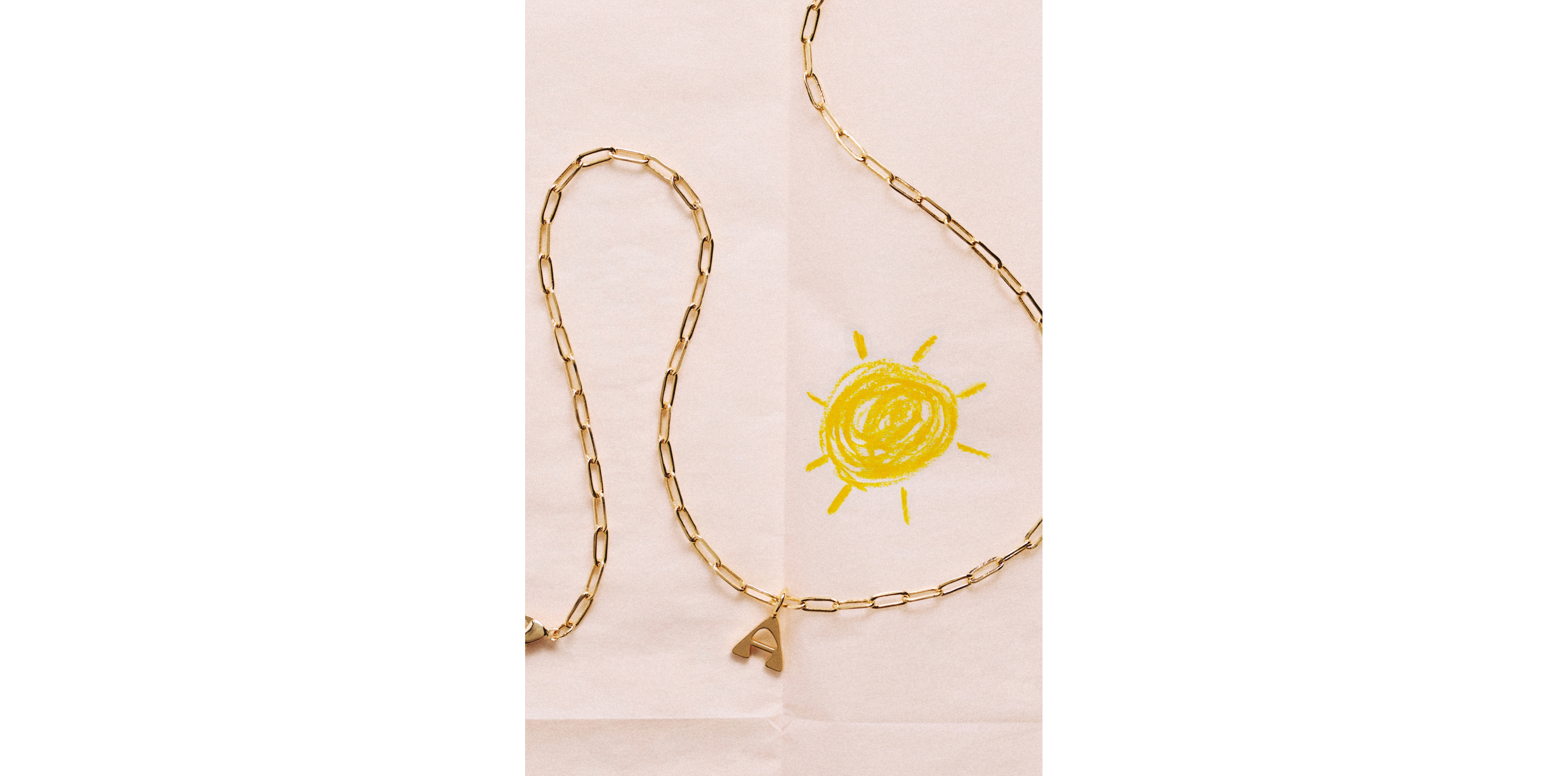 By Anthropologie Initial Pendant Paperclip Chain Necklace