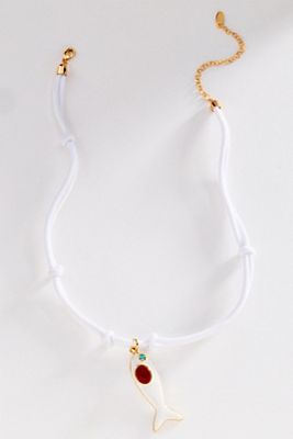 Fish Pendant Cord Necklace