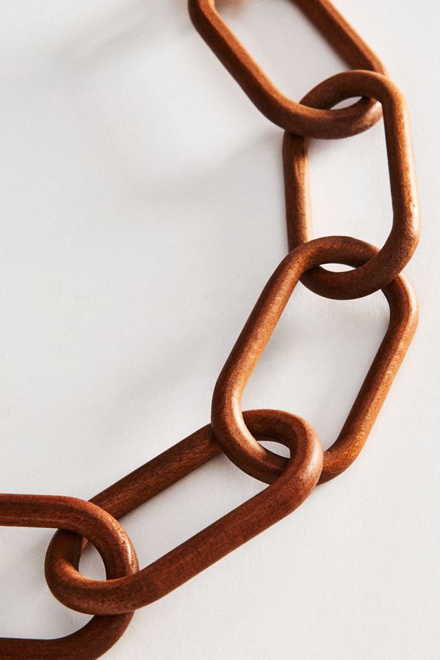 Chunky Wood Chain Necklace #1