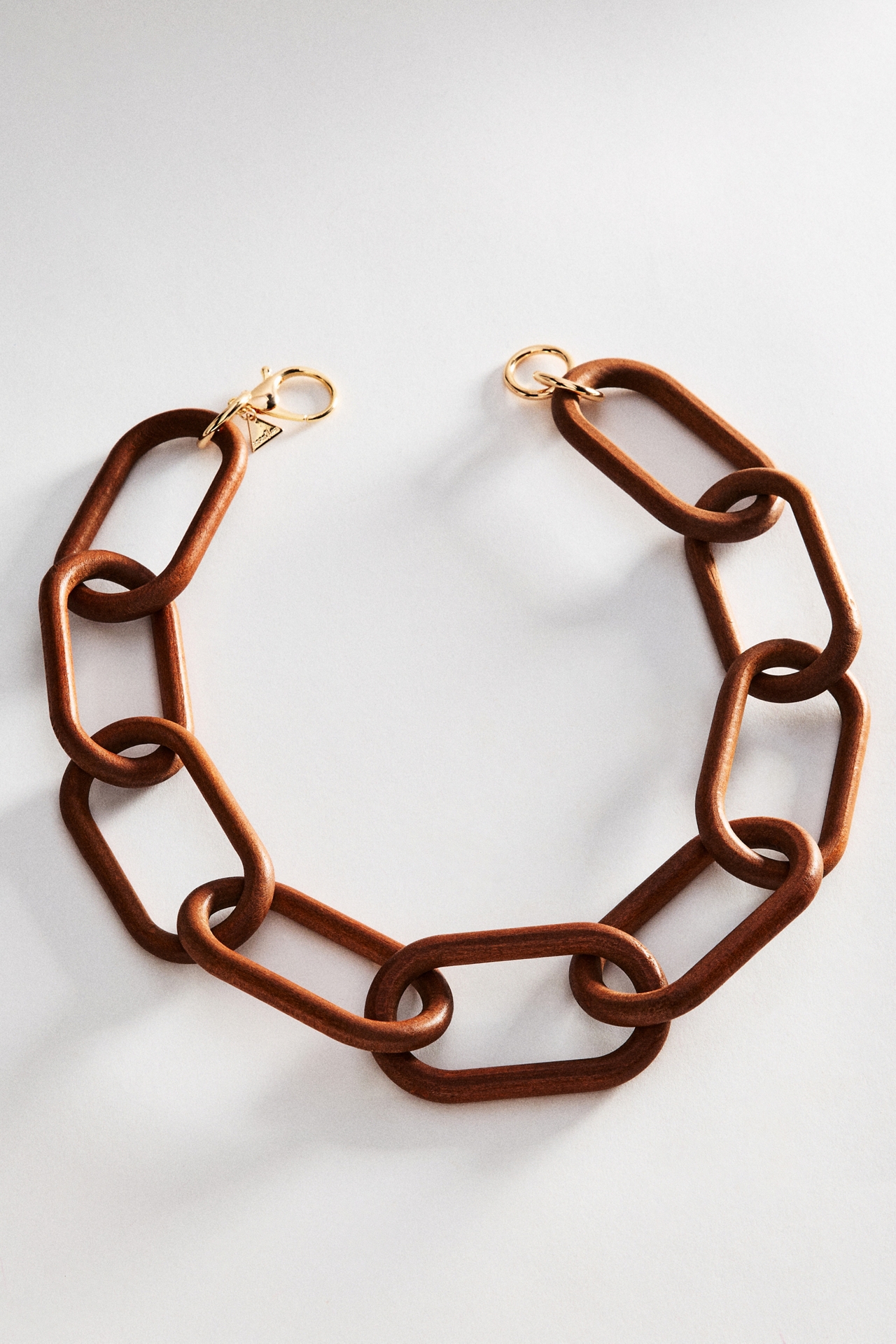 Chunky Wood Chain Necklace