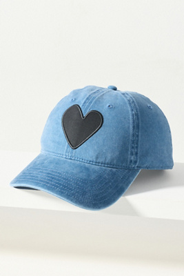 Kerri Rosenthal Denim Heart Baseball Cap | Anthropologie