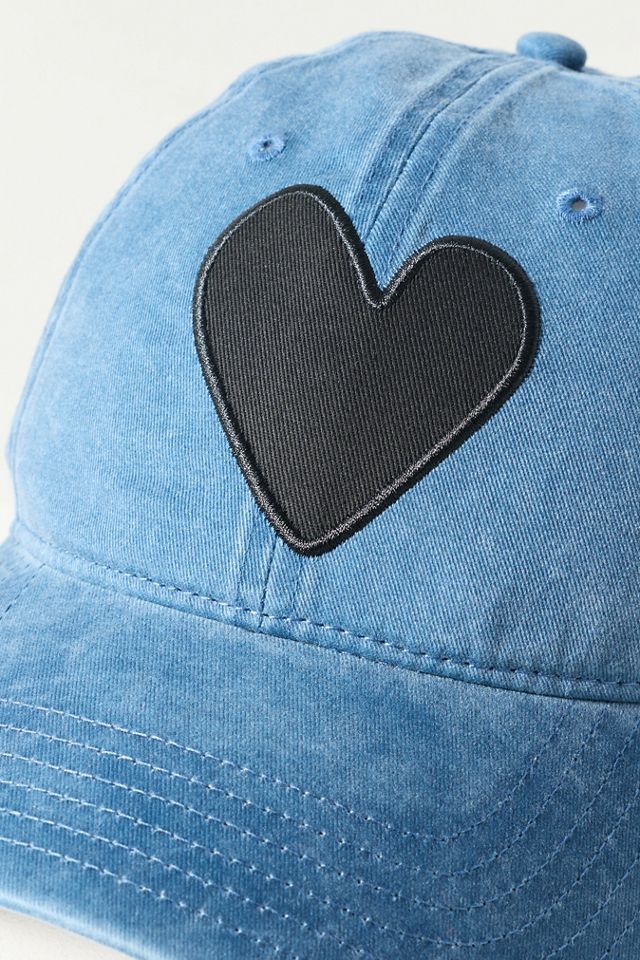 Kerri Rosenthal Denim Heart Baseball Cap | Anthropologie