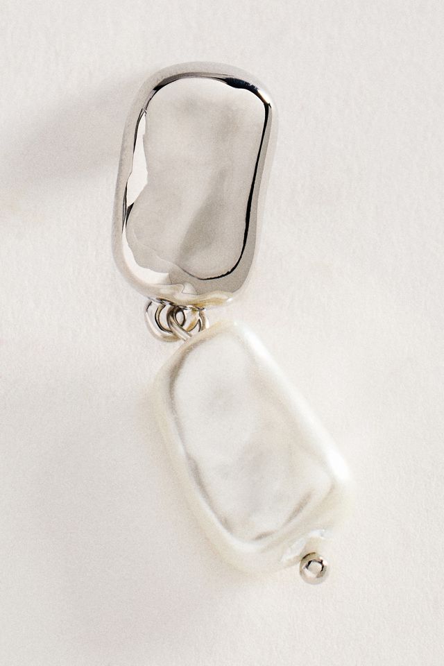 Sculptural Pearl Drop Earrings #1
