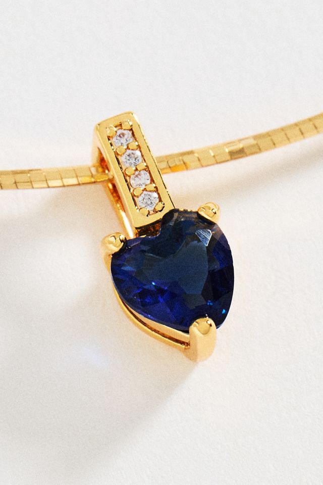Short Crystal Pendant Necklace #3