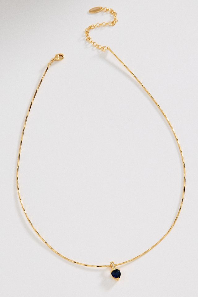 Short Crystal Pendant Necklace #2