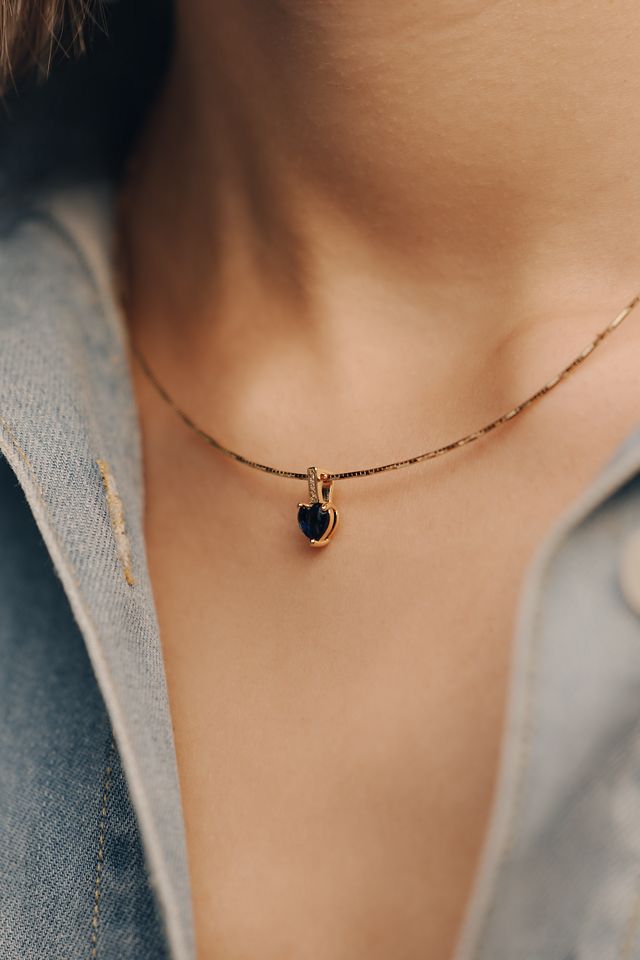 Short Crystal Pendant Necklace #1