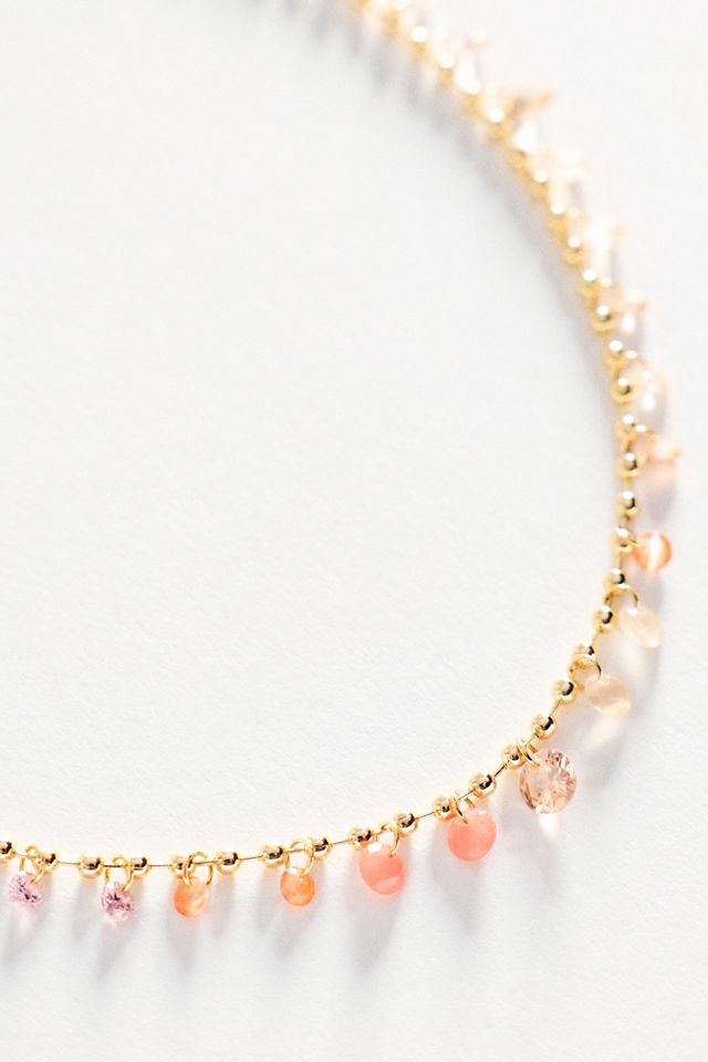 Delicate Crystal Droplet Necklace #1