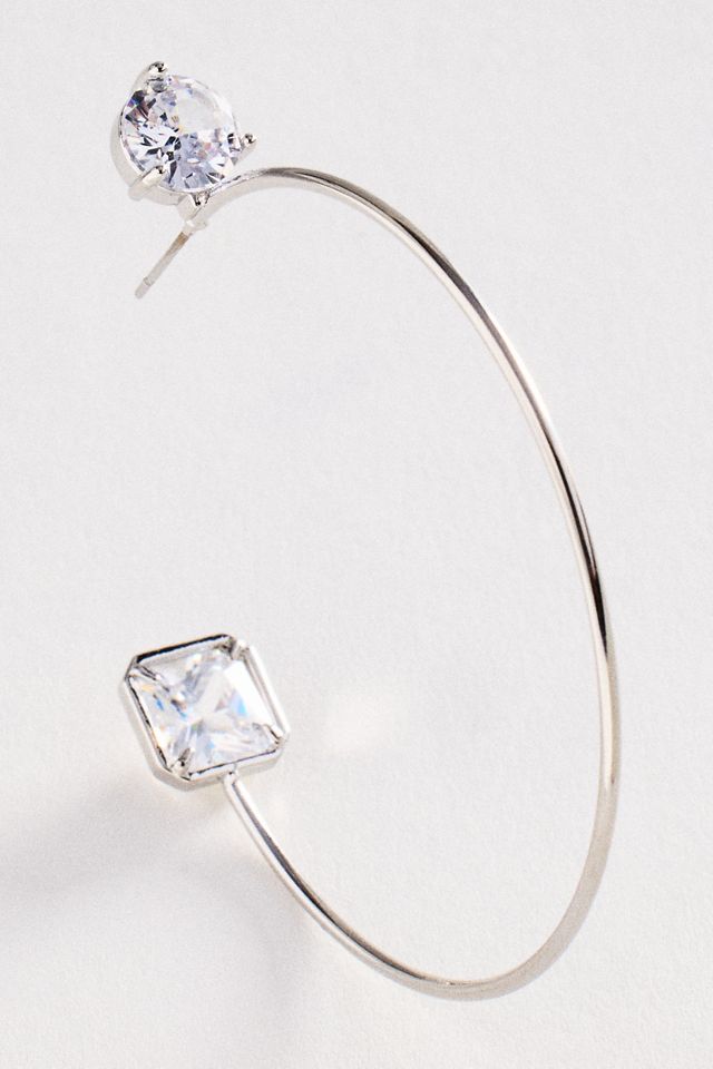 Double-Crystal Hoop Earrings #1
