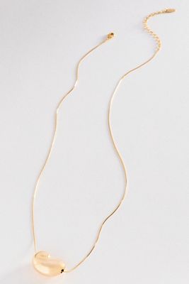 Metal Bean Pendant Necklace