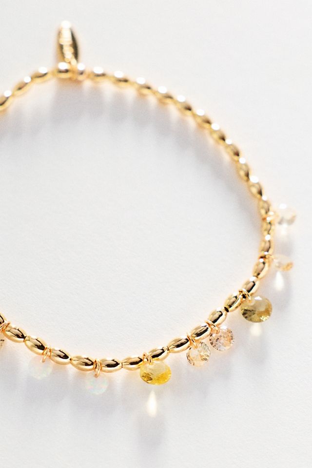 Gold-Plated Floating Crystal Bracelet #1
