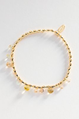 Bracciale con Cristallo Fluttuante Placcato Oro