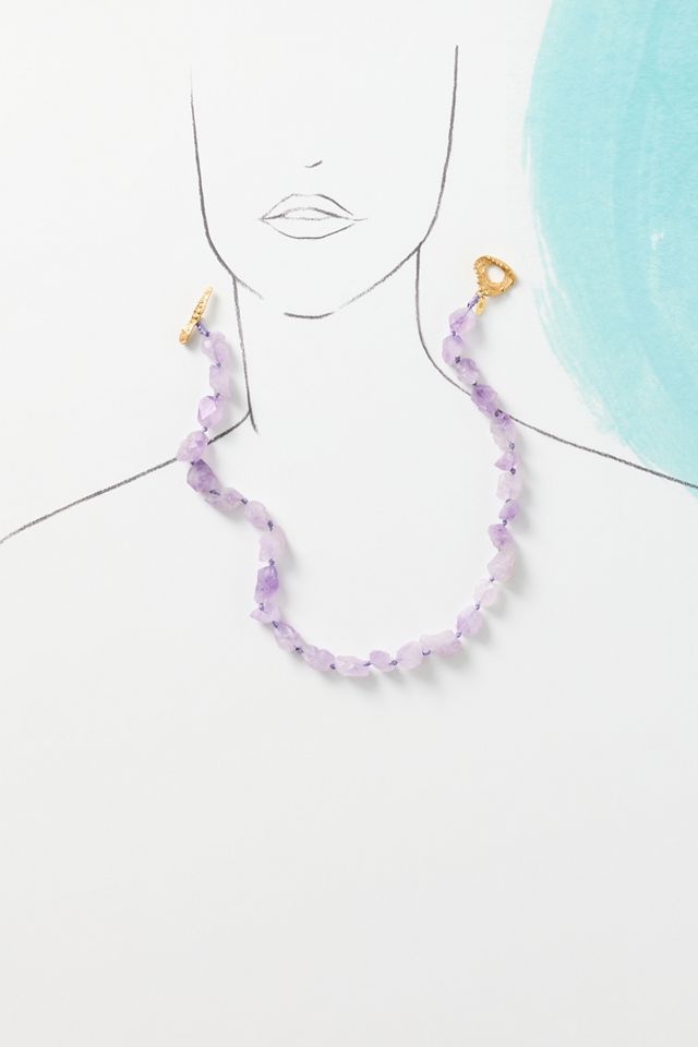 Hermina Athens Bougainvillea Amethyst Necklace #2
