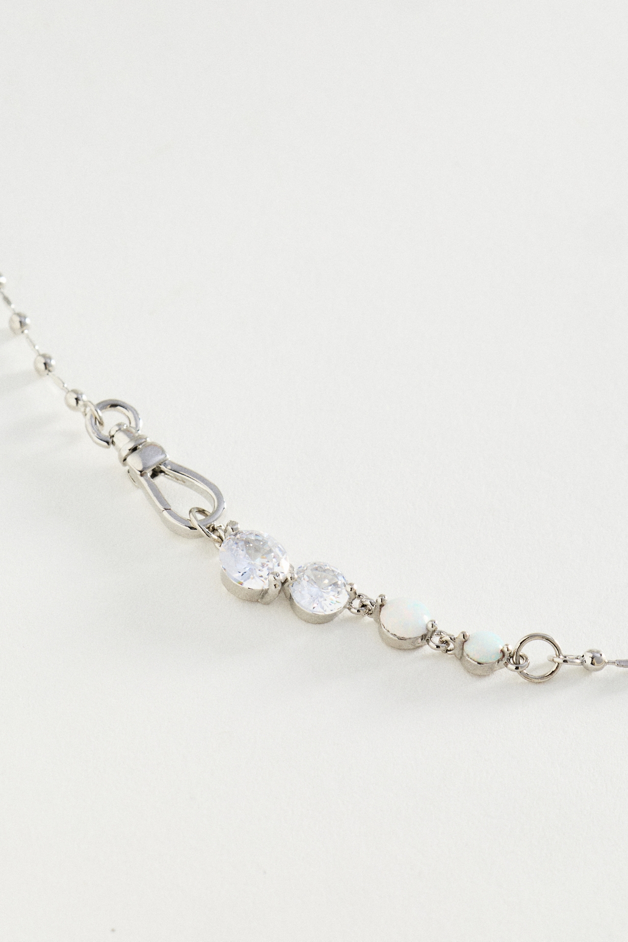Delicate Crystal Ball Chain Necklace