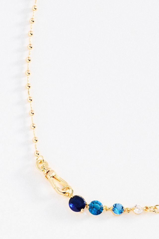 Delicate Crystal Ball Chain Necklace #1