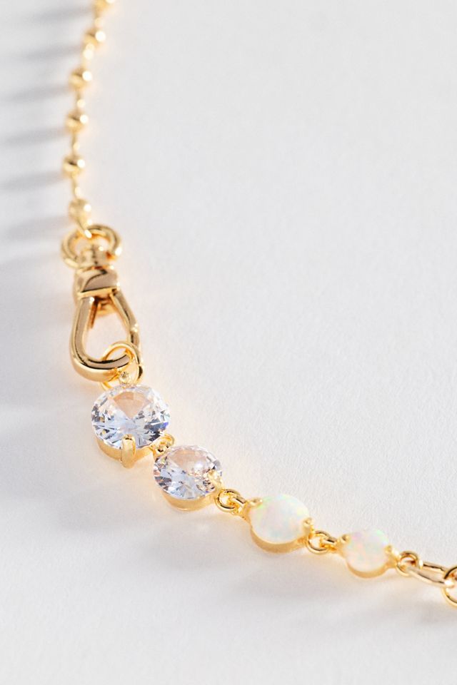 Delicate Crystal Ball Chain Necklace #1