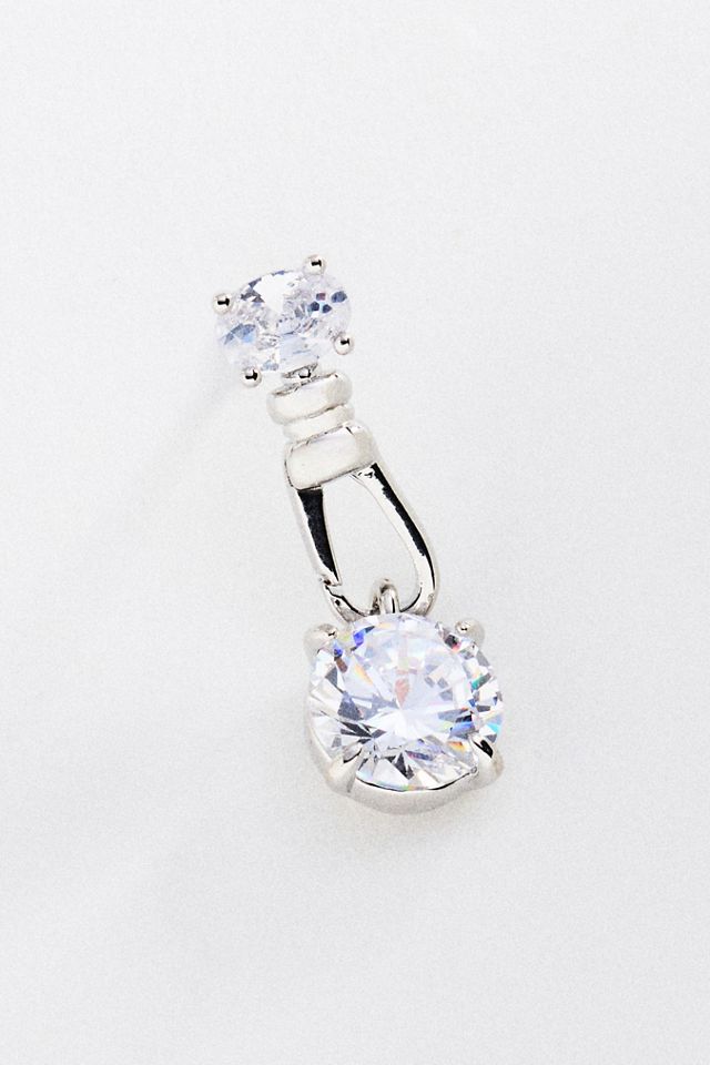 Crystal Clasp Drop Earrings #1