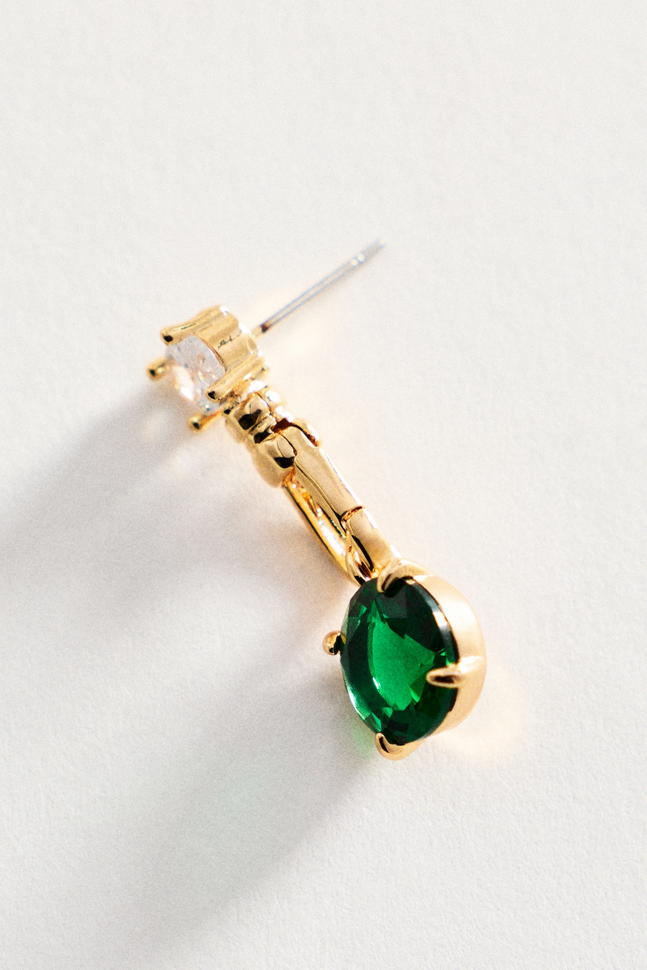 Crystal Clasp Drop Earrings