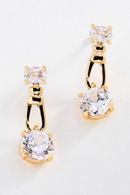 Crystal Clasp Drop Earrings