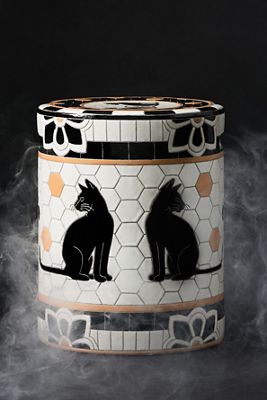 Bistro Tile Ceramic Halloween Side Table