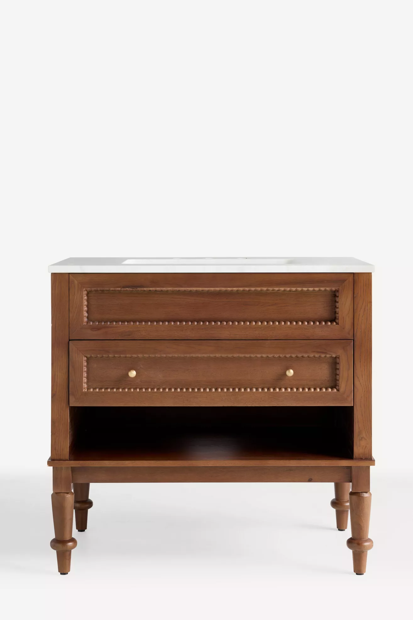 Freya Marble-Top Single Bathroom Vanity - thumbnail 2