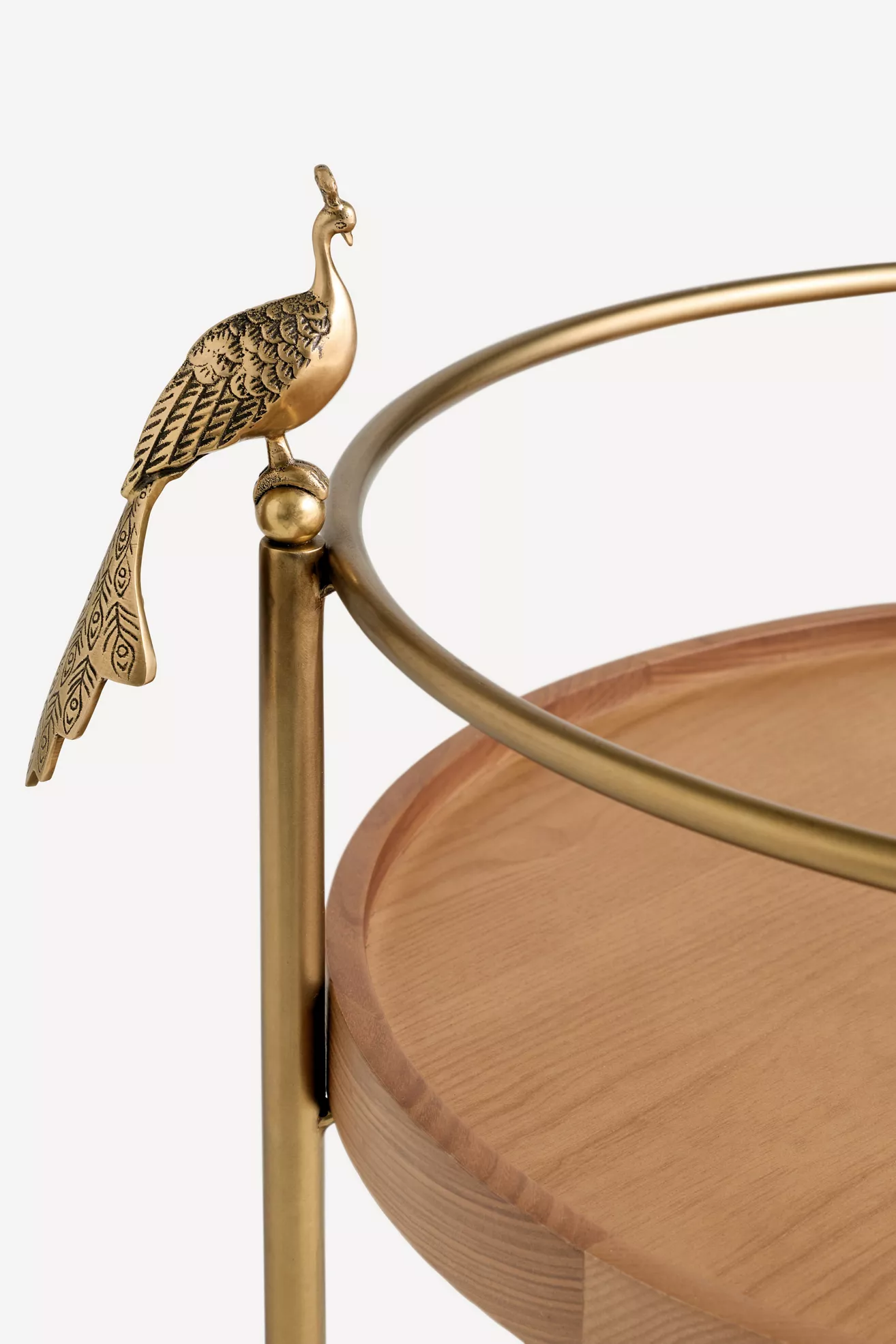 Ida Marble Peacock Bar Cart - thumbnail 4