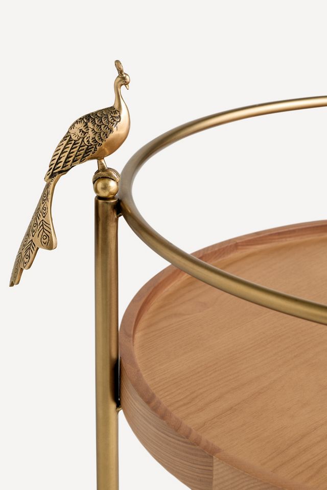 Ida Marble Peacock Bar Cart #2