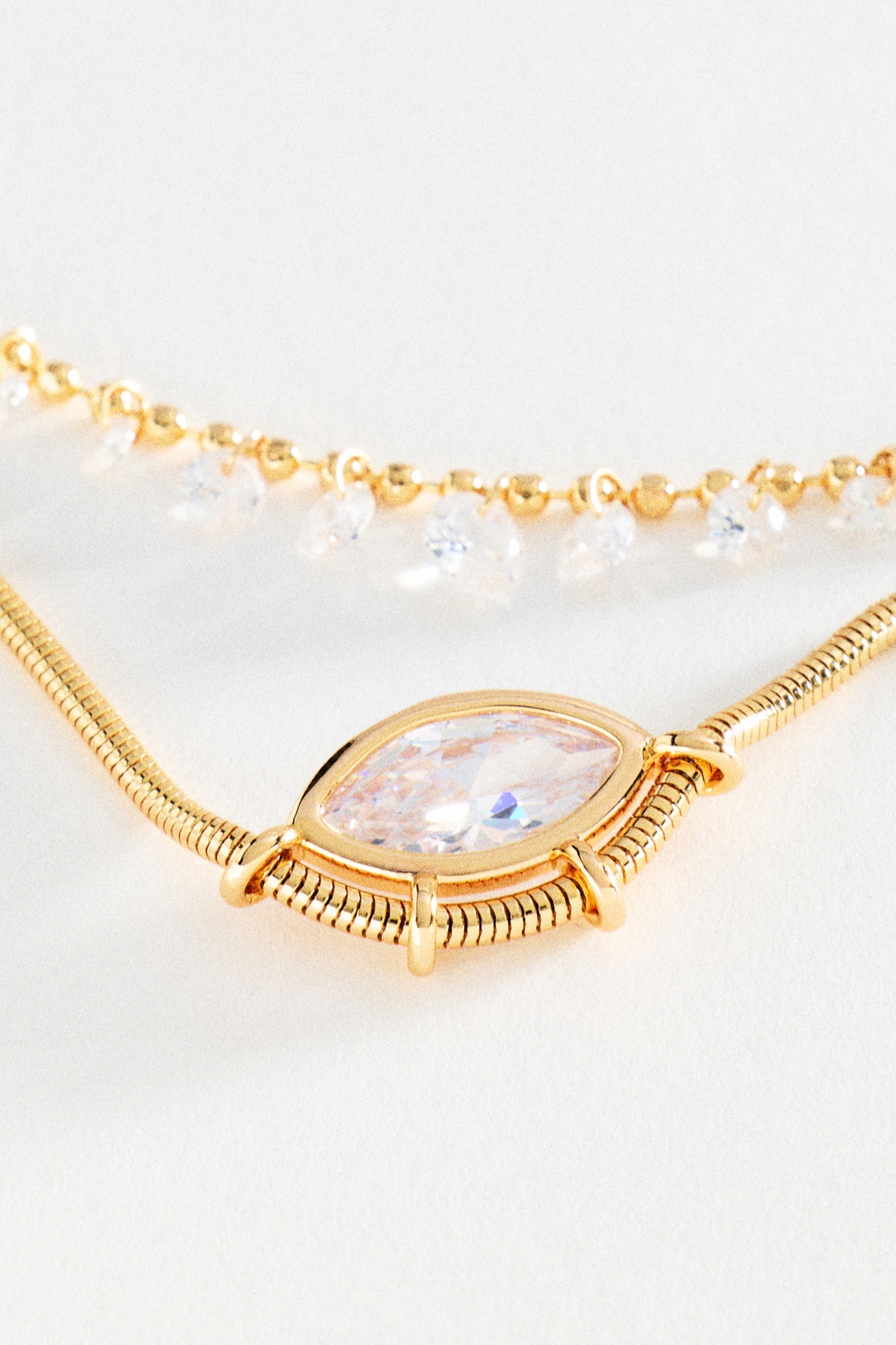 Layered Crystal Necklaces
